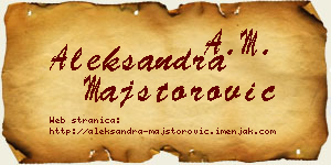 Aleksandra Majstorović vizit kartica